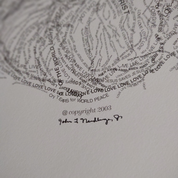 - Art- NEW - Illustration Art Print image of Jesus - Typography - style. C… - Picture 2 of 5